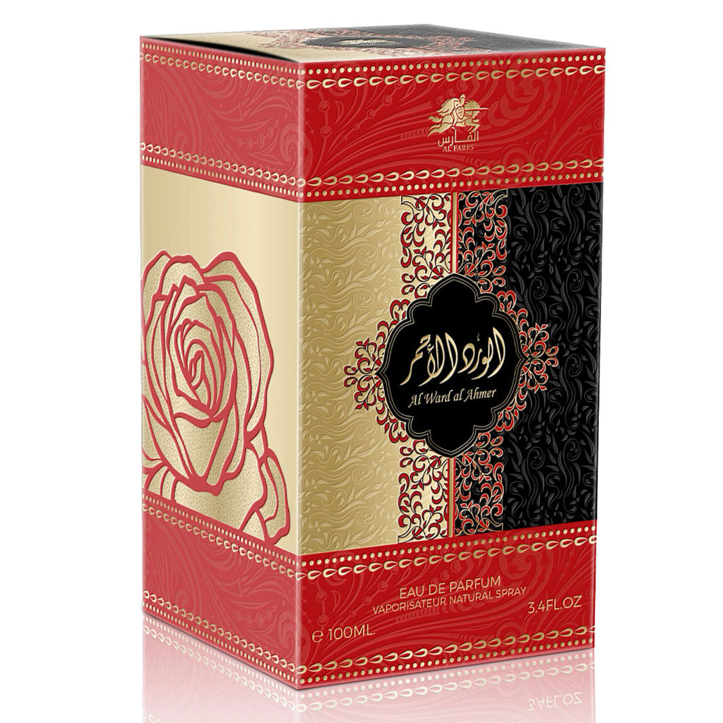 Al Ward al Ahmer EDP ✨ 100ml (Unisex) | A Floral Oriental Symphony with Grapes, Jasmine & Musk