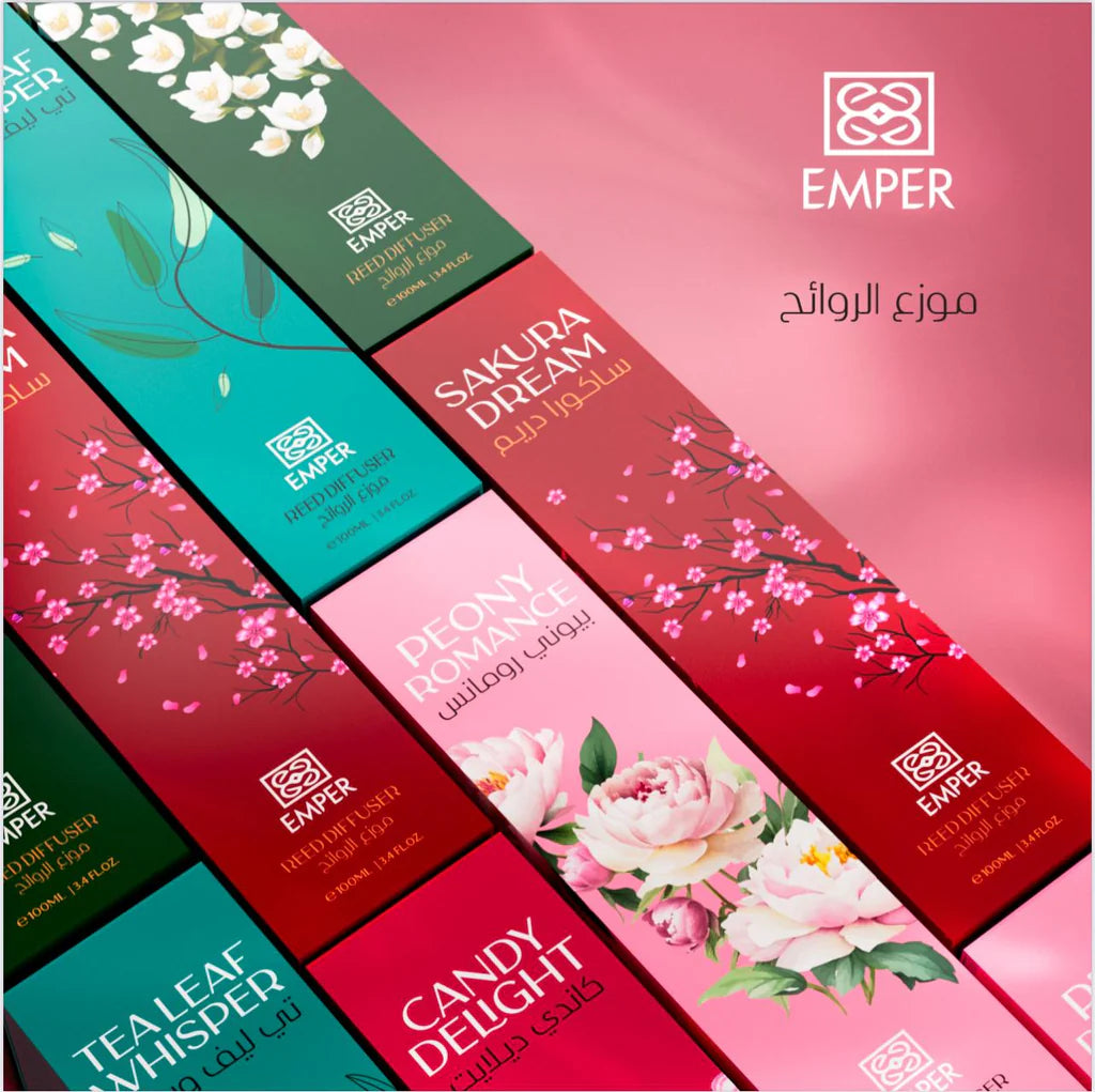 EMPER Peony Romance Reed Diffuser 100ml 3x PACK
