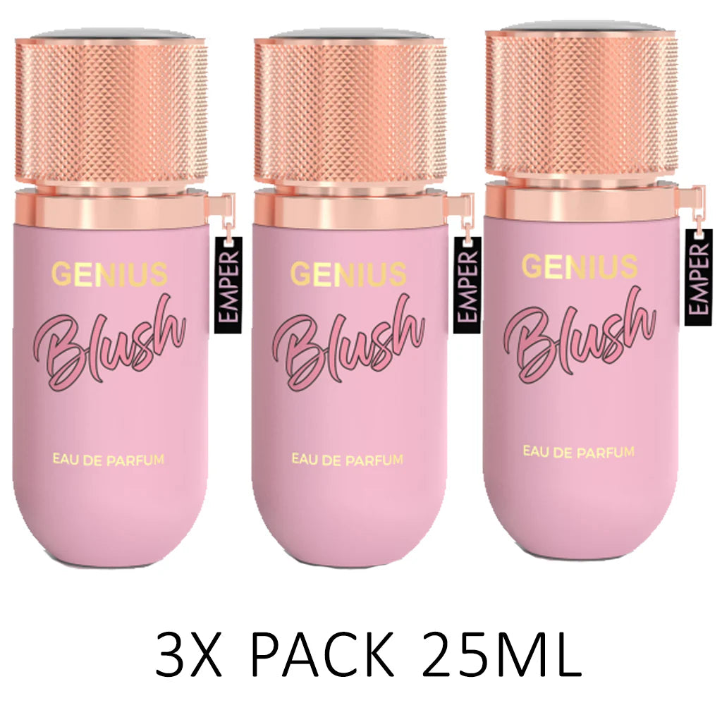GENIUS Blush Eau De Parfum 25ml – 3-Pack by Emper