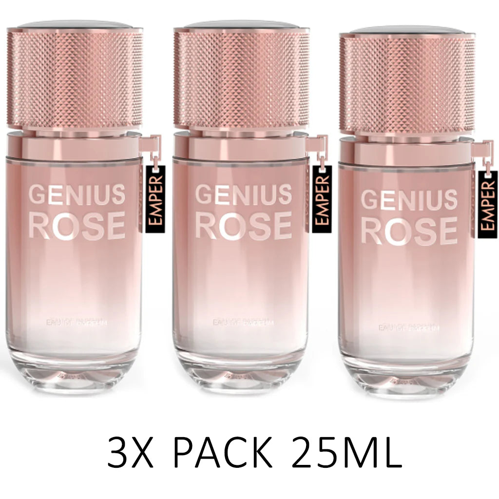 GENIUS ROSE Eau De Parfum 25ml – 3-Pack by Empe