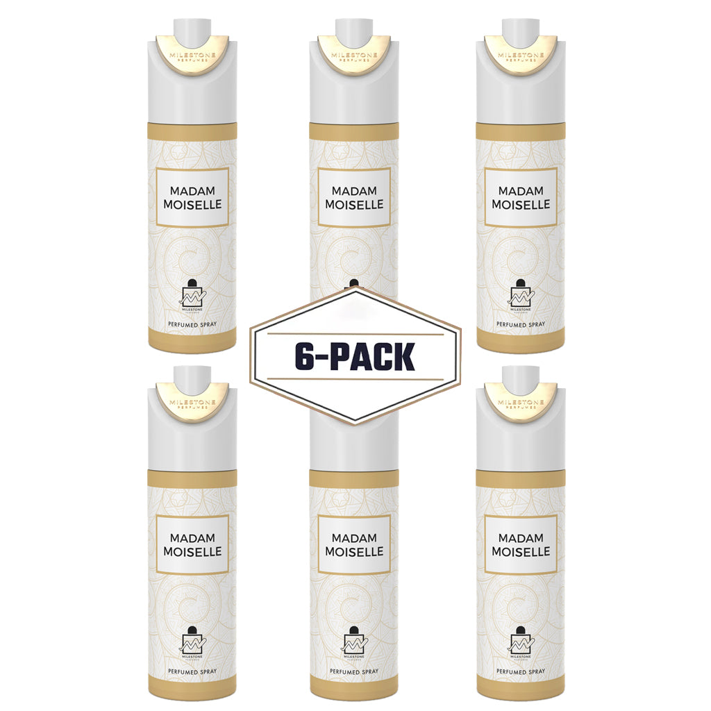 Madam Moiselle Pour Femme Deodorant 200ML ✨ 6 Pack | A Floral Citrus Bouquet with a Sensual, Woody Base