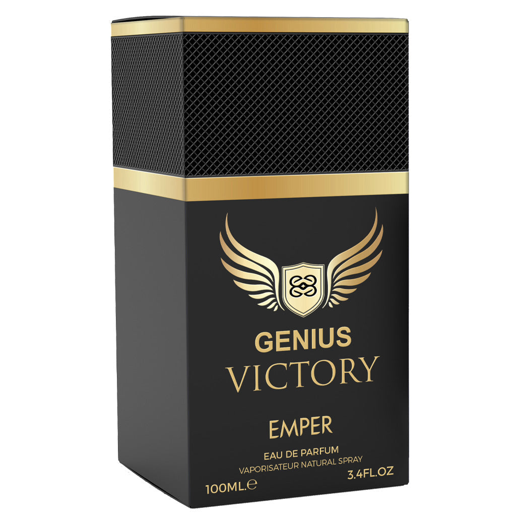 Genius Victory EDP ✨ 100ml (Pour Homme) | A Captivating Blend of Spicy Citrus & Warm Amber