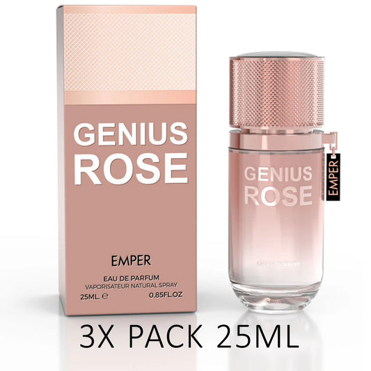 GENIUS ROSE Eau De Parfum 25ml – 3-Pack by Empe