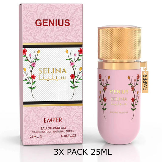 Genius Selina Eau De Parfum 25ml – 3-Pack by Emper
