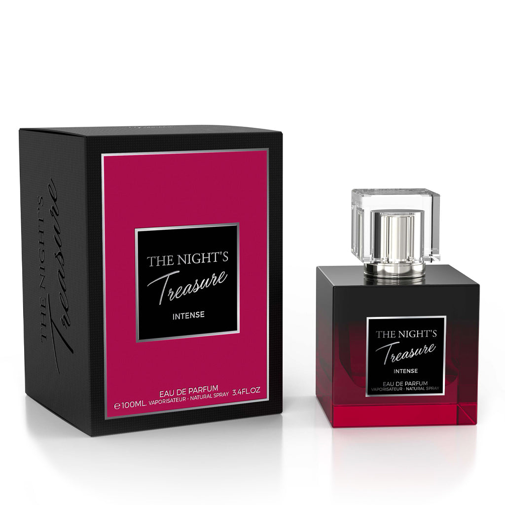 The Night's Treasure Intense Pour Femme EDP ✨ 100ml | A Feminine Fusion of Damask Rose, Cherry & Madagascar Vanilla
