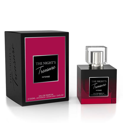 The Night's Treasure Intense Pour Femme EDP ✨ 100ml | A Feminine Fusion of Damask Rose, Cherry & Madagascar Vanilla