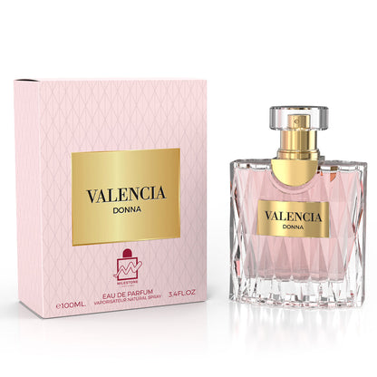 Valencia Donna Pour Femme EDP ✨ 100ml | A Timeless Floral Blend of Bergamot, Rose & Leather