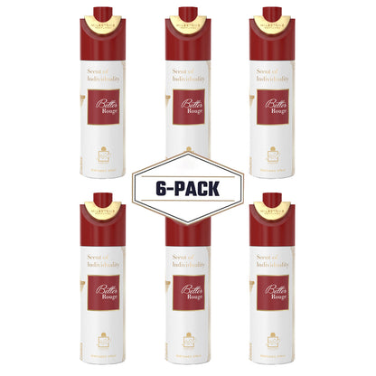Better Rouge Unisex Deodorant 6 Pack ✨ 200ML | A Sophisticated Blend of Floral, Amber & Woody Notes