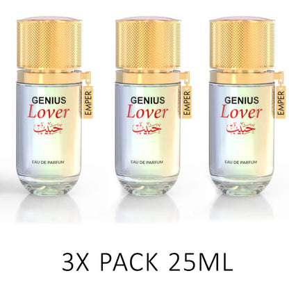 GENIUS LOVER Eau De Parfum 25ml – 3-Pack by Emper