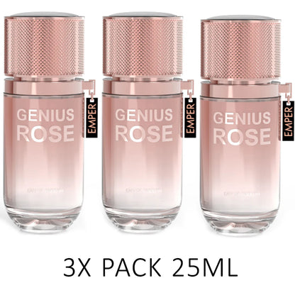 GENIUS ROSE Eau De Parfum 25ml – 3-Pack by Empe